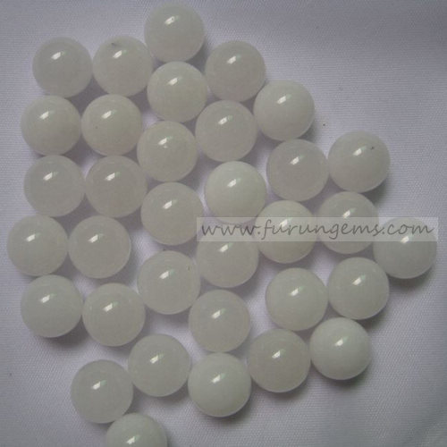 white jade sphere/ball 12mm ,no hole