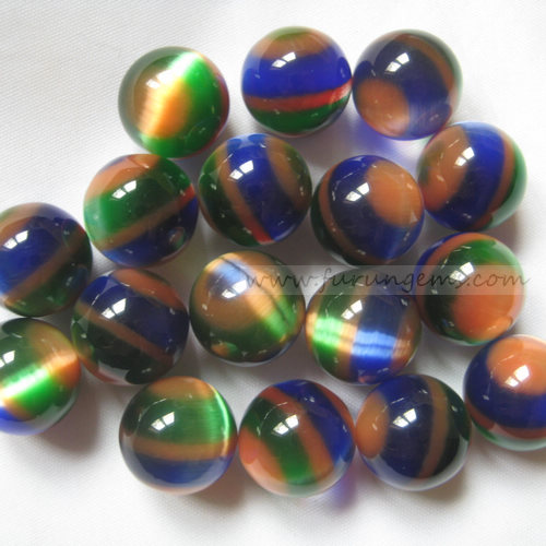 mixed cat eye sphere/ball 16mm ,no hole
