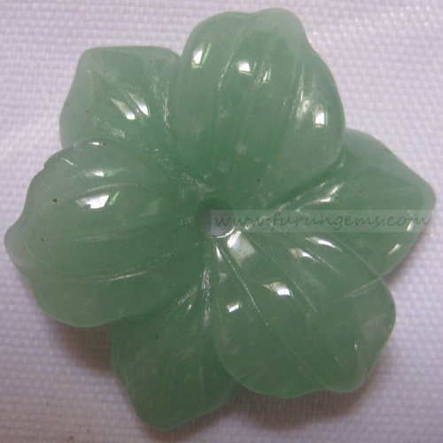 green aventurine flowers carvings 15-50mm