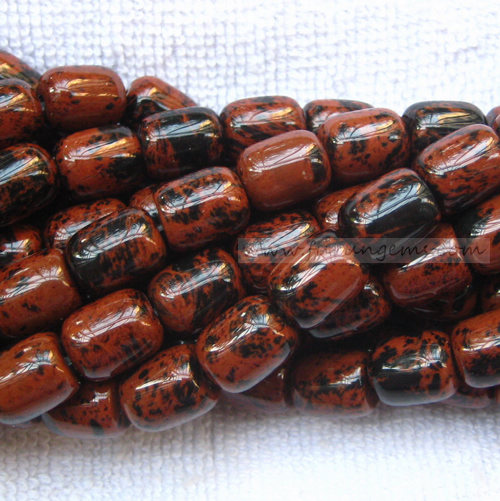 mahogany tube beads 10x12mm 2mm hole