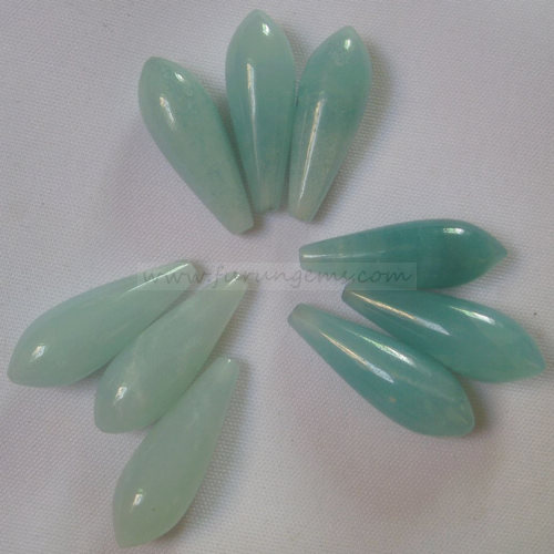 amazonite bowling shape teardrop 9x25mm