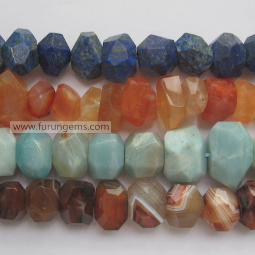 faceted nugget semi-precious stones