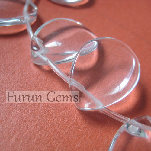 crystal petalage beads 15x20 clear quartz
