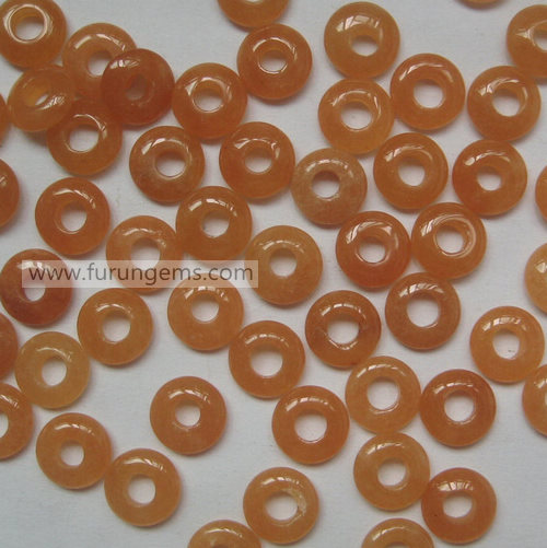 aventurine red donut 10x4mm