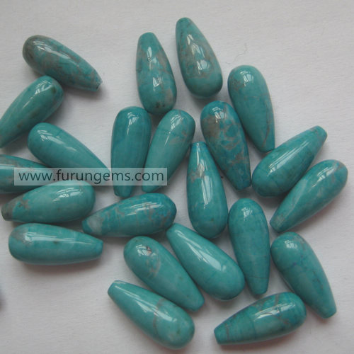 dyed howlite drop 13x6mm green